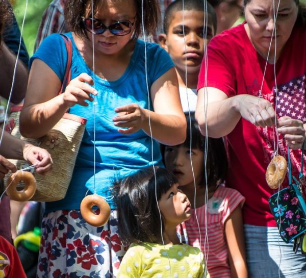 donut eating was popular with kids and adults
