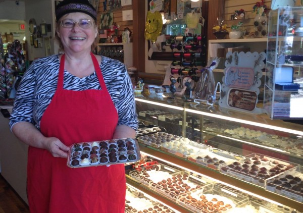 Melanie Williams with some of her handmade truffles 