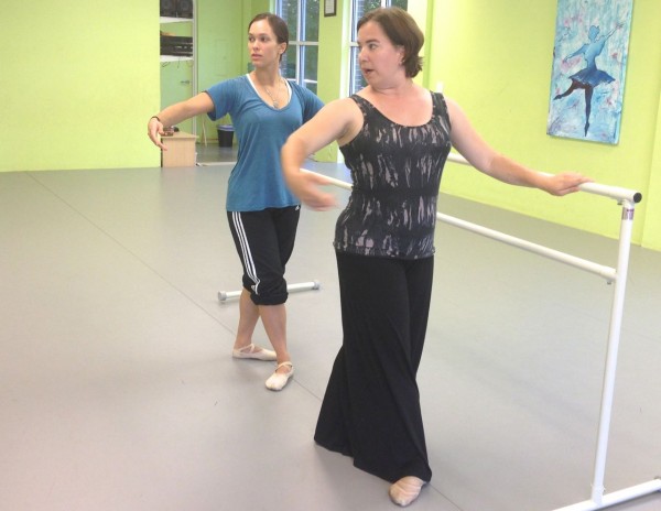 April Schweitzer instructs a student at Graceful Expressions Dance