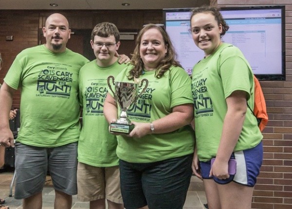 The Roaming Rowdy Lucas family, won 1st place in the Family Team category
