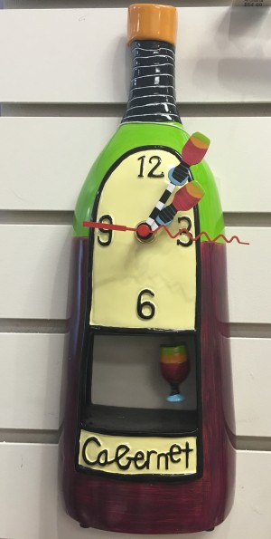 From Laura Lee gifts this handmade resin clock retails for $54 and would lock great in a kitchen or bar area.
