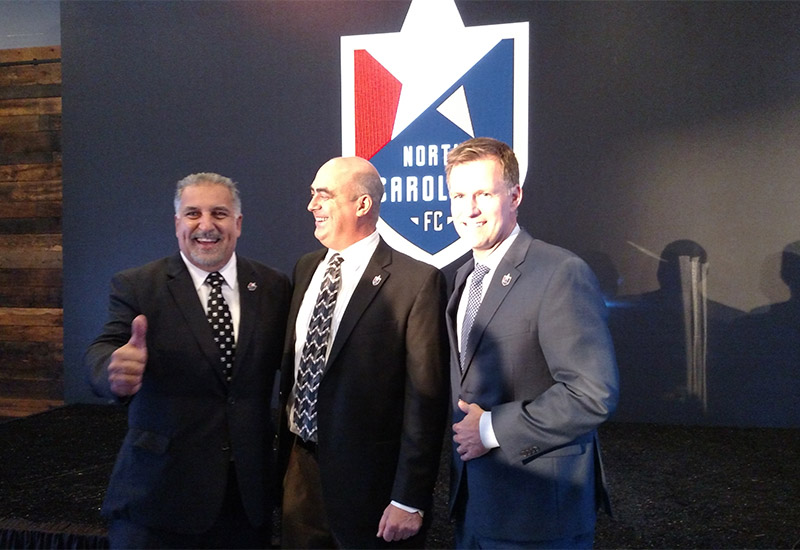 Left to right: Fernando Fiore, Steve Malik and team President and General Manager Curt Johnson
